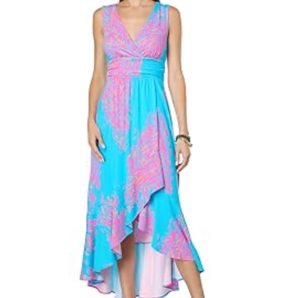 Lilly Pulitzer Xxs Moana Waterfall Maxi Goddess Of The Sea